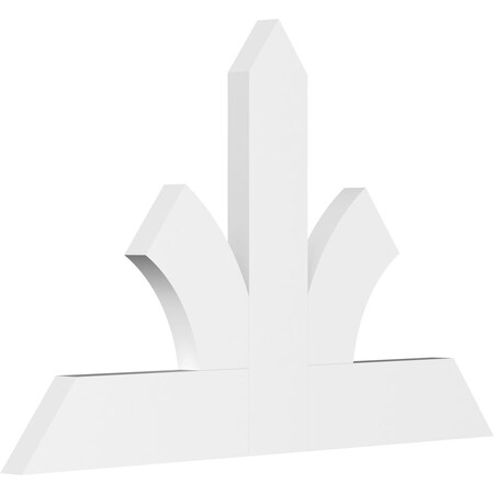 Ekena Millwork Richland Architectural Grade PVC Gable Bracket, 48"W x 30"H x 2"D x 6"F, 15/12 Pitch GBP048X30X0206RIC00